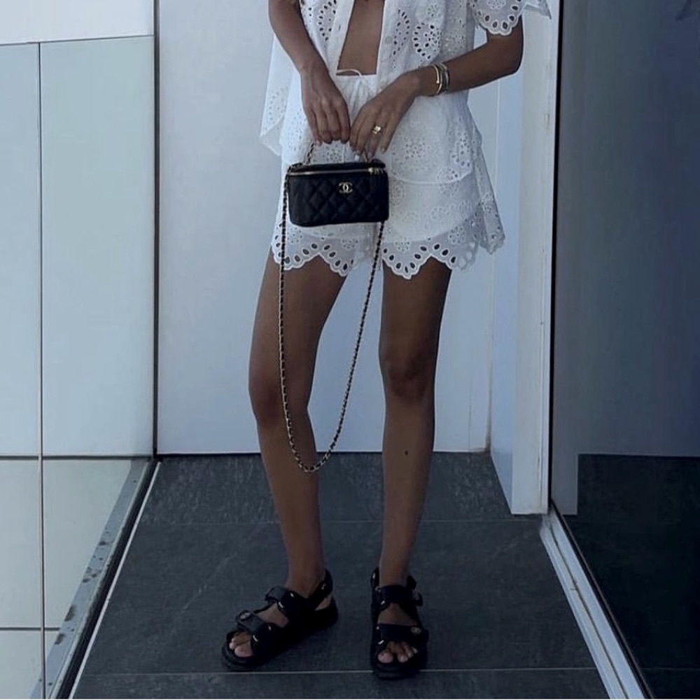 Zara Cutwork Embroidered Shorts